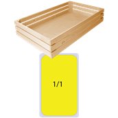 27117 Ξύλινο τελάρο GN1/1, 32.4x53x10.5cm, σε φυσικό χρώμα, BISETTI Italy