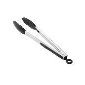 171318 Λαβίδα INOX 34.5cm, μαλακό πιάσιμο σιλικόνης μαύρο, με κλείδωμα, Hendi