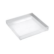 8020-21 Πλαστικός δίσκος τετράγωνος PS 30x30x4cm Διάφανος