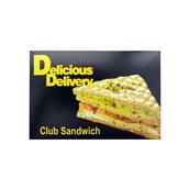 220.71.0001 Κουτί μεταλιζέ, με σχέδιο Club Sandwitch, μαύρο, 21x14x8cm