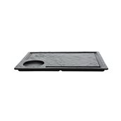 VU034340779 Πιατέλα πορσελάνης 33x24cm, Σειρά VULCANIA, μαύρο, TOGNANA