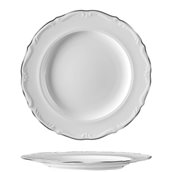 MARIAT-S-FP-32 Πιάτο Ρηχό 32cm, πορσελάνης, σειρά Maria Teresa Silver, VAN KOTTLER Europe