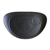 VU034370779 Πιάτο Οβάλ Πορσελάνης 37x25cm, Σειρά VULCANIA, μαύρο, TOGNANA