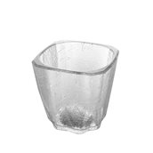 2860-21 Πλαστικό ποτήρι χαμηλό SAN CUBE πισίνας 20cl, 7.2x7.2xΥ6.8cm, διαφανές