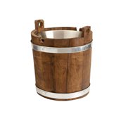 3055443628 Ξύλινο βαρέλι με εσωτερικό INOX 18/10 Δοχείο, φ20x32cm, BROGGI