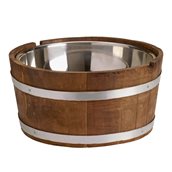 3055443629 Ξύλινο βαρέλι με εσωτερικό INOX 18/10 Δοχείο, φ40cm, BROGGI