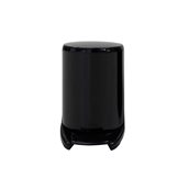M-E41/BLACK Κάδος με πεντάλ 6 λίτρων, απαλό κλείσιμο, INOX, μαύρος