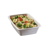 PUL46136 Δοχείο Ορθογώνιο 1050ml, 16x23x6cm, από ζαχαροκάλαμο, Μίας Χρήσης, Μπεζ, Sabert