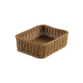 T0563 Καλάθι Τροφίμων Vanity GN1/2, Rattan, χρώμα Καφέ, 32.5x26.5x10cm, Leone
