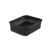 T0563.Z Καλάθι Τροφίμων Vanity GN1/2, Rattan, χρώμα Μαύρο, 32.5x26.5x10cm, Leone