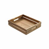 S5004 Ξύλινο Τελάρο Παρουσίασης Μπουφέ, Acacia, 32.5x26.5x7cm, Leone