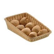 T0528 Καλάθι Ψωμιού Rattan, Επικλινές, 45x30x5/11cm, Leone