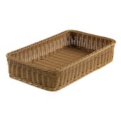 T0565 Καλάθι Τροφίμων Vanity GN1/1, Rattan, χρώμα Καφέ, 53x32.5x10cm, Leone