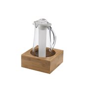 S1000 Σετ Βάση Ψυχόμενη Bamboo με Καράφα, 20x20x8cm, Leone