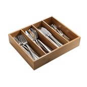 S0089 Βάση για Μαχαιροπήρουνα, 4 Θέσεων, από Bamboo, 29x27.5x6cm, Leone