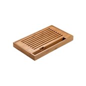 S0102 Πλάκα Κοπής Ψωμιού, από Bamboo, 40x24x4cm, Leone
