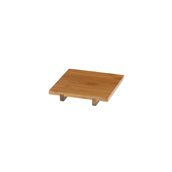S0061 Πιατέλα Παρουσίασης Sushi, από Bamboo, χρώμα Φυσικό, 15x15x2.5cm, Leone