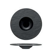 M126653 Πιάτο πορσελάνης ζυμαρικών 28cm(εσ.φ12.5cm), μαύρο, PIETRA EFFETO, M1934