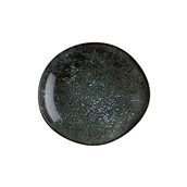 COSBLVAO26CK Πιάτο βαθύ πορσελάνης, ακανόνιστο σχήμα, 26cm, Cosmos Black, BONNA