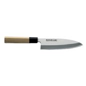 BUNMEI-120100 Γιαπωνέζικο χειροποίητο μαχαίρι, Deba 22.5cm, BUNMEI με ξύλινη λαβή από Ιαπωνική Μανόλια ( Kobushi magnolia )