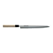 BUNMEI-120114 Γιαπωνέζικο χειροποίητο μαχαίρι, Yanagi Sashimi 30cm, BUNMEI με ξύλινη λαβή από Ιαπωνική Μανόλια ( Kobushi magnolia )