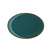 LOP99-OP-31 Πιάτο Οβαλ πορσελάνης, 31cm, Κυπαρισσί με ρίγα, σειρά OPERA, LUKANDA
