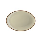 LOP76-OP-31 Πιάτο Οβαλ πορσελάνης, 31cm, Γκρίζο-Μπεζ με ρίγα, σειρά OPERA, LUKANDA