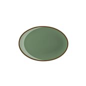LOP27-OP-25 Πιάτο Οβαλ πορσελάνης, 25cm, Χακί με ρίγα, σειρά OPERA, LUKANDA