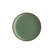 LOP27-FP-21 Πιάτο Ρηχό πορσελάνης, Φ21cm, Χακί με ρίγα, σειρά OPERA, LUKANDA