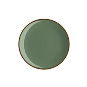 LOP27-FP-25 Πιάτο Ρηχό πορσελάνης, Φ25cm, Χακί με ρίγα, σειρά OPERA, LUKANDA
