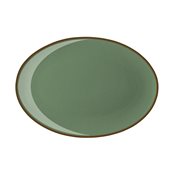 LOP27-OP-36 Πιάτο Οβαλ πορσελάνης, 36cm, Χακί με ρίγα, σειρά OPERA, LUKANDA