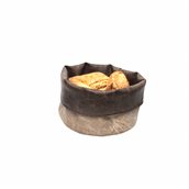 PSR-D15-VIGG/VICC Ψωμιέρα Στρογγυλή φ15cm, κακάο/ανοιχτό μπεζ, από αλέκιαστη πλενόμενη δερματίνη, SONOLYS