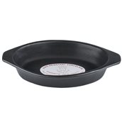 RD.S05/BK Σαγανάκι Οβάλ 56cl, Πορσελάνης Πυρίμαχο, 24x15x4 cm, Μαύρο