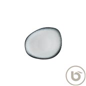 MT-CLSBLVAO19DZ Πιάτο Ρηχό πορσελάνης, ακανόνιστο σχήμα, 19cm, Callis Black MATT, BONNA