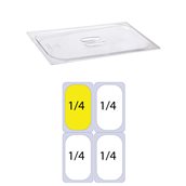 KAPP46010014 Καπάκι PC Διάφανο για Δοχεία Τροφίμων, GN1/4 (162 x 265mm), KAPP