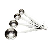 4S-141211 Σετ 4 μεζούρες-κουτάλια μαγείρων INOX, 1/4κ.γ.+1/2κ.γ.+1/1κ.γ.+1/1κ.φ.