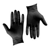 GNI-BK/XL Σετ 100τεμ γάντια ΜΑΥΡΑ Νιτριλίου μεγάλης αντοχής, χωρίς πούδρα - XL