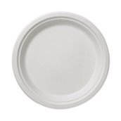 Q2013 Πιάτο Ρήχο Στρογγυλό Φ26cm, από ζαχαροκάλαμο, Μίας Χρήσης, Leone