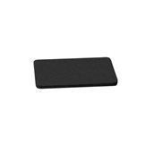 YPL-361812/BK Πλάκα Κοπής Πολυαιθυλενίου HDPE500, μαύρη, 36x18x1.2cm