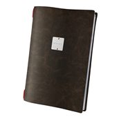 MMA44ZM Menu PVC ECO JUTE, καφέ, με 1 διαφάνεια για 4 σελίδες A4 (21x29.7cm), DAG Italy