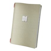 MMA44WM Menu PVC ECO JUTE, λευκό πάγου, με 1 διαφάνεια για 4 σελίδες A4 (21x29.7cm), DAG Italy