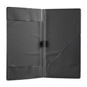 RICO3X Θήκη λογαριασμού PVC, 12x22cm, σειρά RISTO, μαύρη, με 2 τσέπες, DAG Italy
