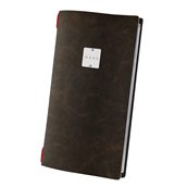 MM4R4ZM Menu PVC ECO JUTE, καφέ, με 1 διαφάνεια για 4 σελίδες 4RE (15.3x29.7cm), DAG Italy