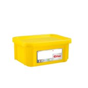 G119518 Δοχείο αποθήκευσης HACCP 12Lt (40x30x18cm), με καπάκι, -40/+90°C, κίτρινο, Gilac