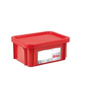 G119509 Δοχείο αποθήκευσης HACCP 12Lt (40x30x18cm), με καπάκι, -40/+90°C, κόκκινο, Gilac