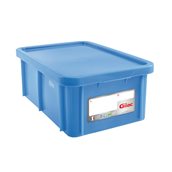 G119810 Δοχείο αποθήκευσης HACCP 35Lt (60x40x23cm), με καπάκι, -40/+90°C, μπλε, Gilac