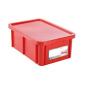 G119809 Δοχείο αποθήκευσης HACCP 35Lt (60x40x23cm), με καπάκι, -40/+90°C, κόκκινο, Gilac
