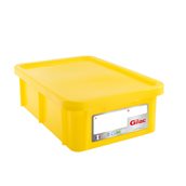 G119718 Δοχείο αποθήκευσης HACCP 25Lt (60x40x19cm), με καπάκι, -40/+90°C, κίτρινο, Gilac