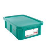 G119711 Δοχείο αποθήκευσης HACCP 25Lt (60x40x19cm), με καπάκι, -40/+90°C, πράσινο, Gilac
