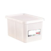 G119912 Δοχείο αποθήκευσης HACCP 55Lt (60x40x33cm), με καπάκι, -40/+90°C, άσπρο, Gilac